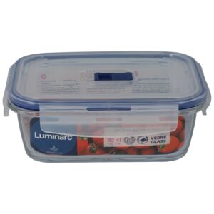 Luminarc Rectangular Flat Rim Pure Box Clear and Blue 820ml